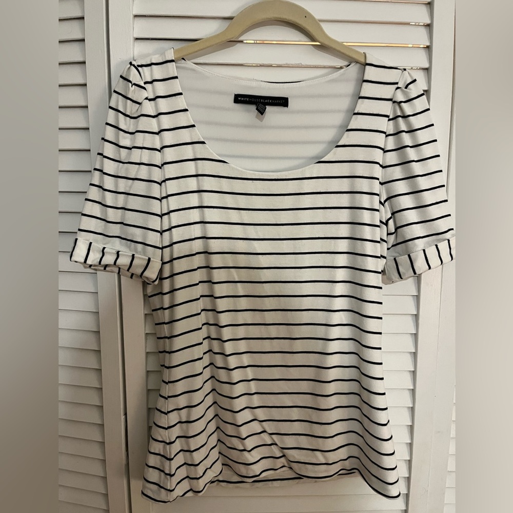 White House Black Market Striped Tee